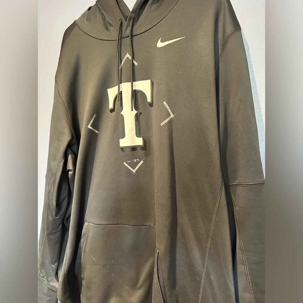 Nike Gray Fleece Texas Rangers Hoodie